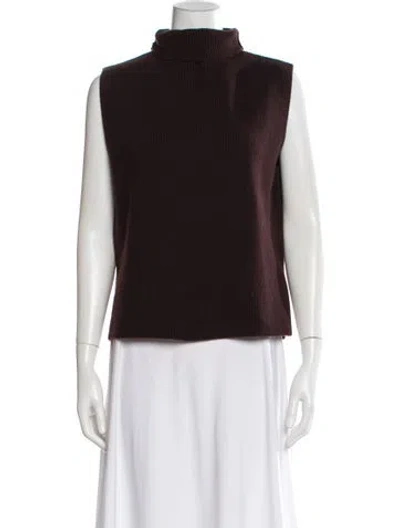 Pre-owned Demylee Wool Mock Neck Sweater In Brown