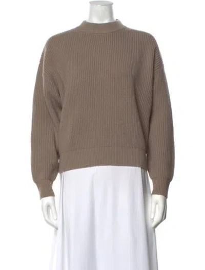 Pre-owned Demylee Wool Mock Neck Sweater In Brown