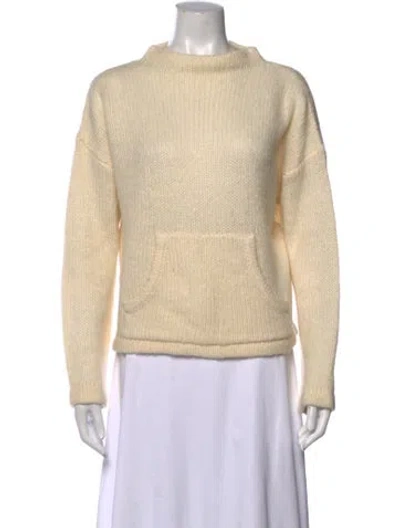 Pre-owned Demylee Wool Mock Neck Sweater In Neutrals