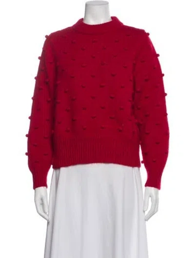Pre-owned Demylee Wool Mock Neck Sweater In Red