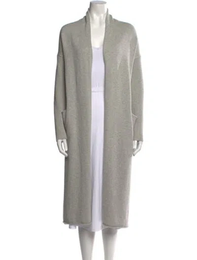 Pre-owned Demylee Wool Open Front Sweater In Gray