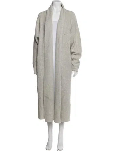 Pre-owned Demylee Wool Open Front Sweater In Grey