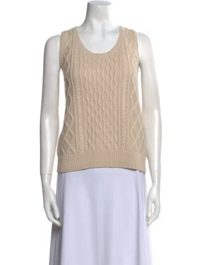Pre-owned Demylee Wool Scoop Neck Sweater In Neutral