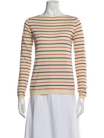 Pre-owned Demylee Wool Striped Sweater In Neutral