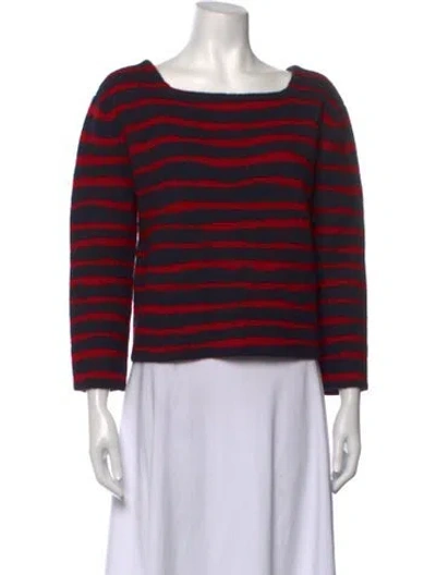 Pre-owned Demylee Wool Striped Sweater In Red