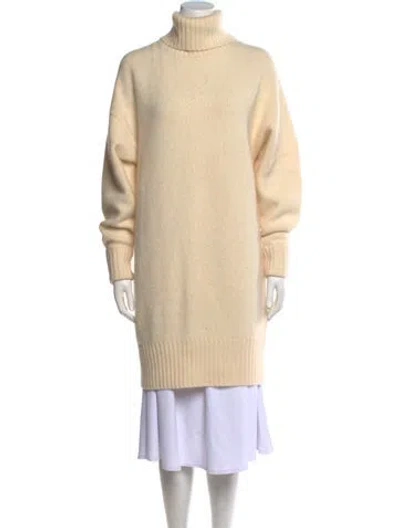 Pre-owned Demylee Wool Turtleneck Sweater In Neutral