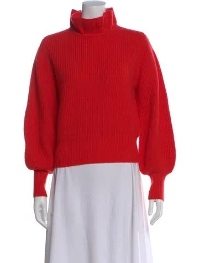 Pre-owned Demylee Wool Turtleneck Sweater In Red