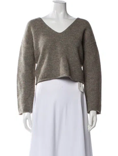 Pre-owned Demylee Wool V-neck Sweater In Blue