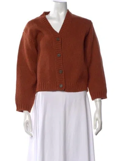 Pre-owned Demylee Wool V-neck Sweater In Brown/orange