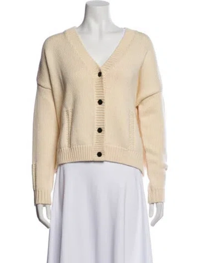 Pre-owned Demylee Wool V-neck Sweater In Neutral