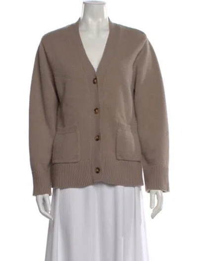 Pre-owned Demylee Wool V-neck Sweater In Neutral