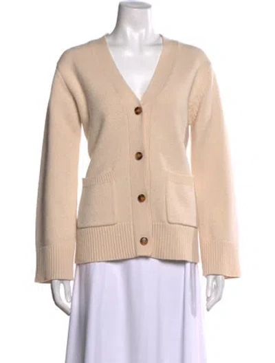 Pre-owned Demylee Wool V-neck Sweater In Neutral