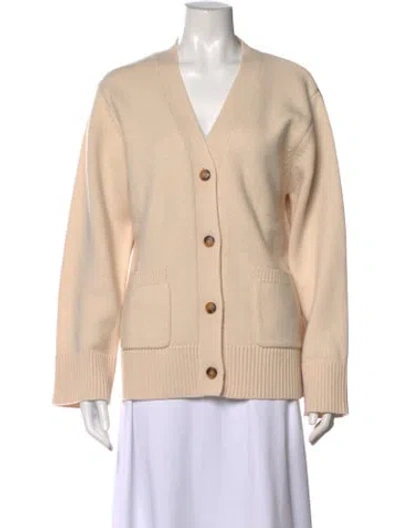 Pre-owned Demylee Wool V-neck Sweater In Neutral