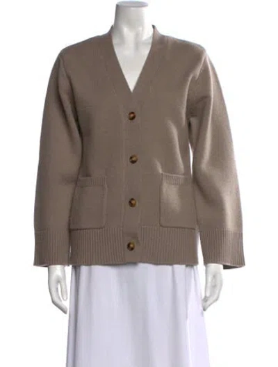 Pre-owned Demylee Wool V-neck Sweater In Neutrals