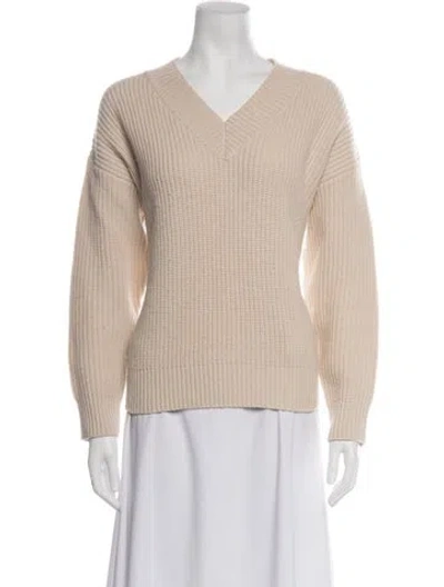 Pre-owned Demylee Wool V-neck Sweater In Neutrals