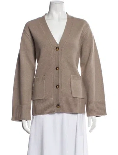 Pre-owned Demylee Wool V-neck Sweater W/ Tags In Neutral