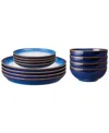 Denby Blue Haze 12-pc Dinnerware Set, Service For 4 In Blue,white