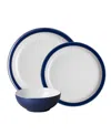 Denby Elements 12 Piece Set, Service For 4 In Dark Blue