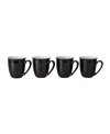 Denby Elements Coffee Mugs, Set Of 4 In Black
