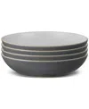 Denby Elements Collection Pasta Bowls, Set Of 4 In Fossil Grey