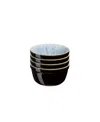 Denby Halo Alt 4-pc. Ramekin Set In Black,blue