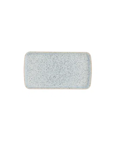 Denby Halo Speckle Rectangular Plate In Blue