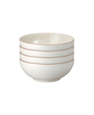 Denby Heritage Atrium Cereal Bowls, Set Of 4 In White