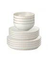 Denby Heritage Atrium Coupe 12-pc. Dinnerware Set, Service For 4 In White