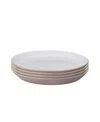 Denby Impression Pink Set Of 4 Dinner Plates In Pink
