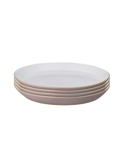 DENBY IMPRESSION PINK SET OF 4 DINNER PLATES