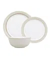 Denby Natural Canvas 12 Piece Set, Service For 4 In White