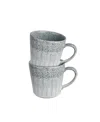 Denby Studio Accent 2 Piece Mug Set In Light Gray