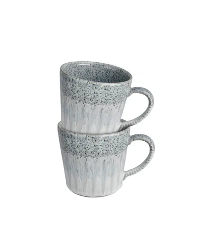Denby Studio Accent 2 Piece Mug Set In Light Gray