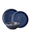 Denby Studio Grey 12 Pc. Dinnerware Set, Service For 4 In Cobalt Blue