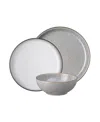 Denby Studio Chalk 12 Piece Dinnerware Set In Light Grey