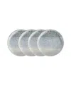 Denby Studio Grey Accent Set Of 4 Small Plates In Light Grey
