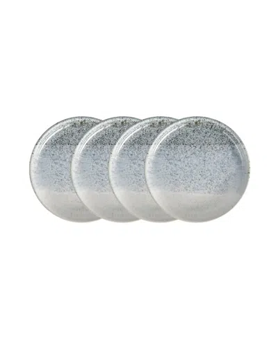 Denby Studio Grey Accent Set Of 4 Small Plates In Light Grey