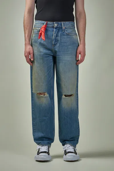 Denham Archive Rag Candiani Selvedge Repair In Blue