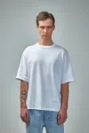 Denham Drop Shoulder Tee 2 In White