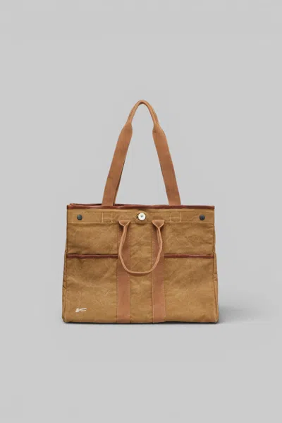 Denham Hutch Canvas Medium Tote In Brown