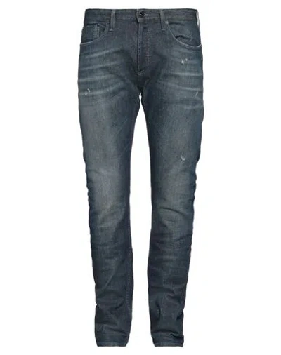Denham Man Jeans Blue Size 34w-34l Cotton, Elastane