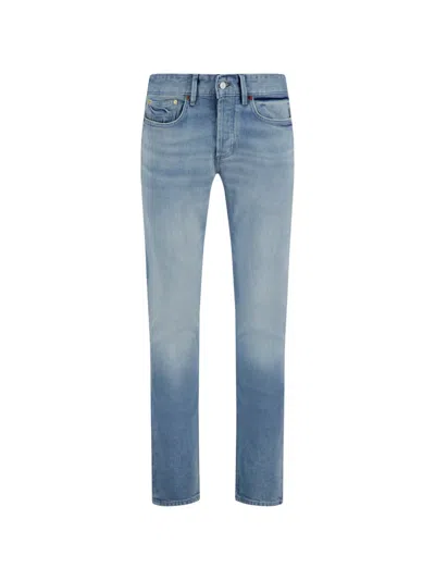 Denham Razor Faded-effect Denim Jeans In Blue