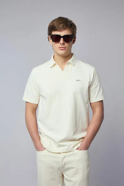 Denham Scissor Open Collar In White