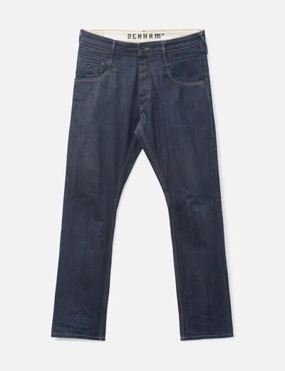 Denham Unwashed Jeans In Blue