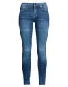 Denham Woman Jeans Blue Size 29w-30l Organic Cotton, Recycled Polyester, Elastane In Blue