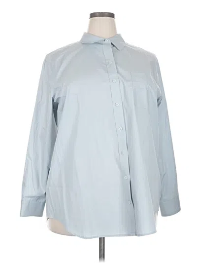 Pre-owned Denim 24/7 3/4 Sleeve Button Down Shirt In Blue