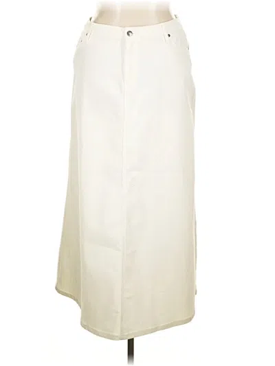 Pre-owned Denim 24/7 Formal Skirt In White