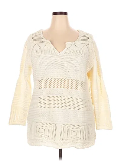 Pre-owned Denim 24/7 Pullover Sweater In White