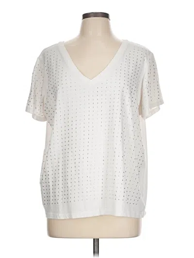 Pre-owned Denim 24/7 Short Sleeve Blouse In Silver