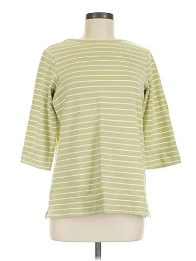 Pre-owned Denim & Co 3/4 Sleeve T-shirt In Green
